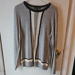 Brooks Brothers Black and Gray Cashmere Sweater